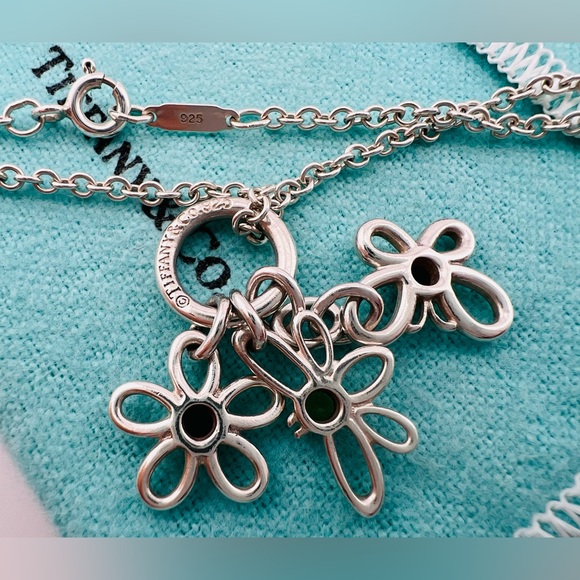 Tiffany Flower, Dragonfly, and Butterfly Necklace - Picture 4 of 5